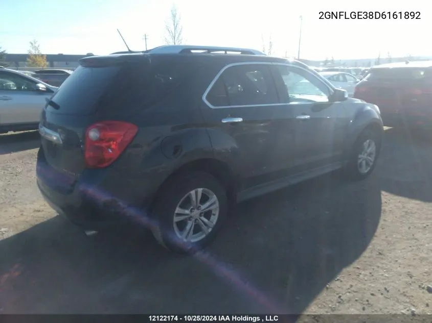 2013 Chevrolet Equinox VIN: 2GNFLGE38D6161892 Lot: 12122174