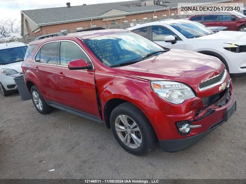 2013 Chevrolet Equinox VIN: 2GNALDEK2D6172340 Lot: 12146511