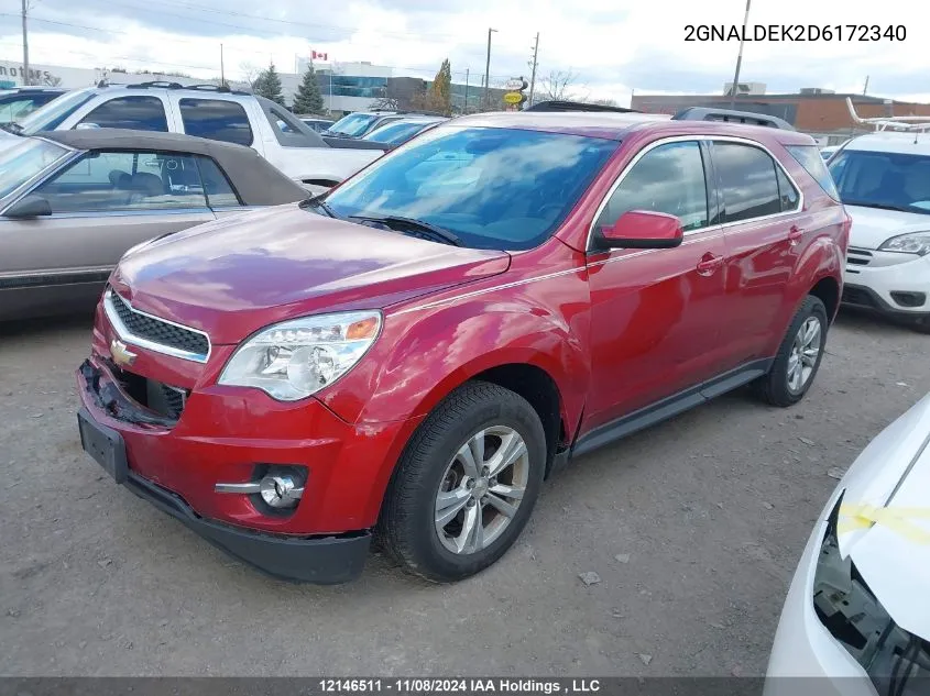 2013 Chevrolet Equinox VIN: 2GNALDEK2D6172340 Lot: 12146511