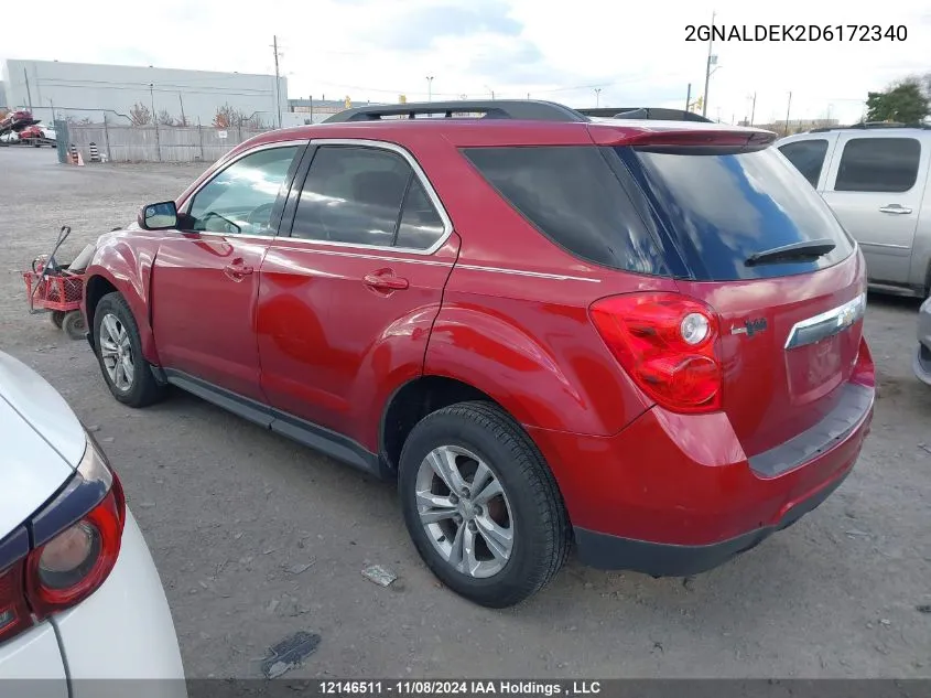 2013 Chevrolet Equinox VIN: 2GNALDEK2D6172340 Lot: 12146511