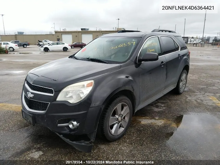 2013 Chevrolet Equinox Lt VIN: 2GNFLNEK4D6364421 Lot: 20178554