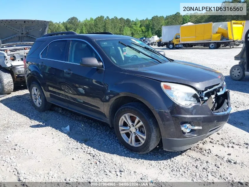 2013 Chevrolet Equinox 2Lt VIN: 2GNALPEK1D6316560 Lot: 37964965