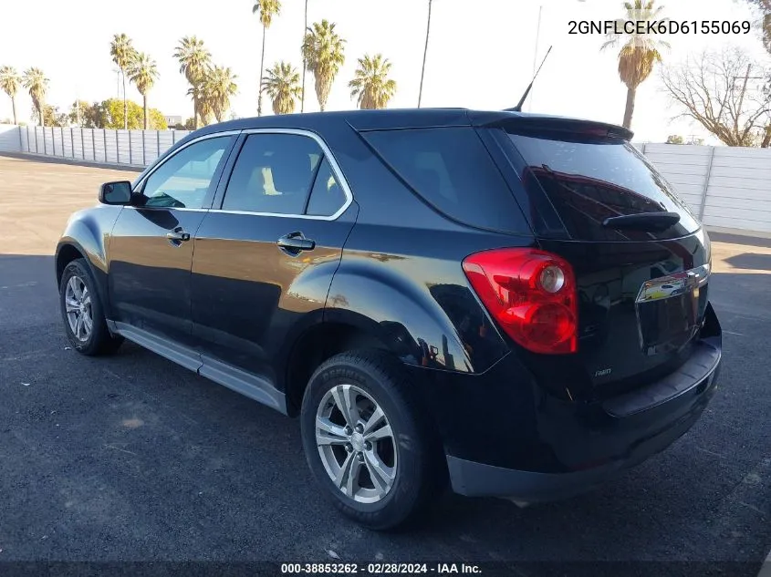 2013 Chevrolet Equinox Ls VIN: 2GNFLCEK6D6155069 Lot: 38853262