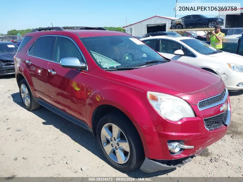 2013 Chevrolet Equinox 2Lt VIN: 2GNALPEK1D6369758 Lot: 39334372