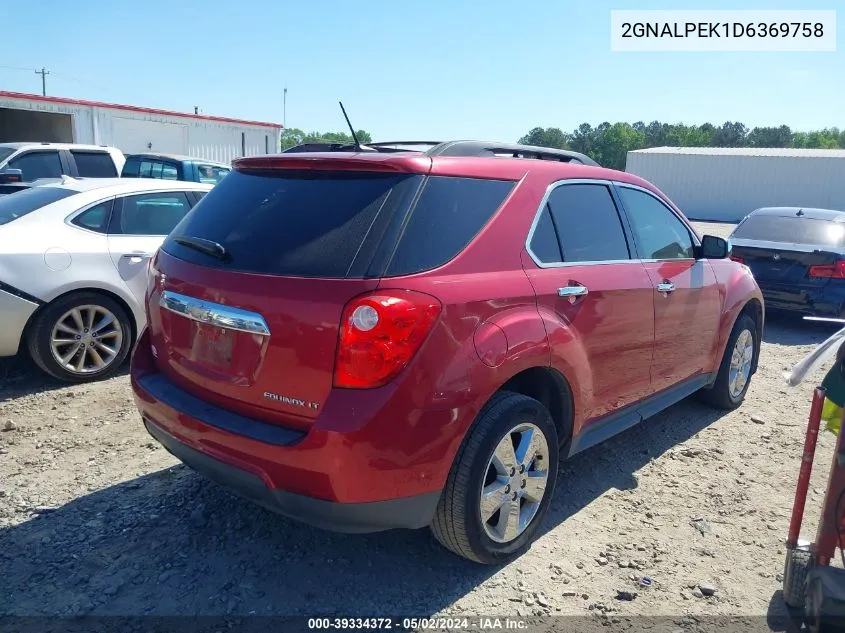 2013 Chevrolet Equinox 2Lt VIN: 2GNALPEK1D6369758 Lot: 39334372