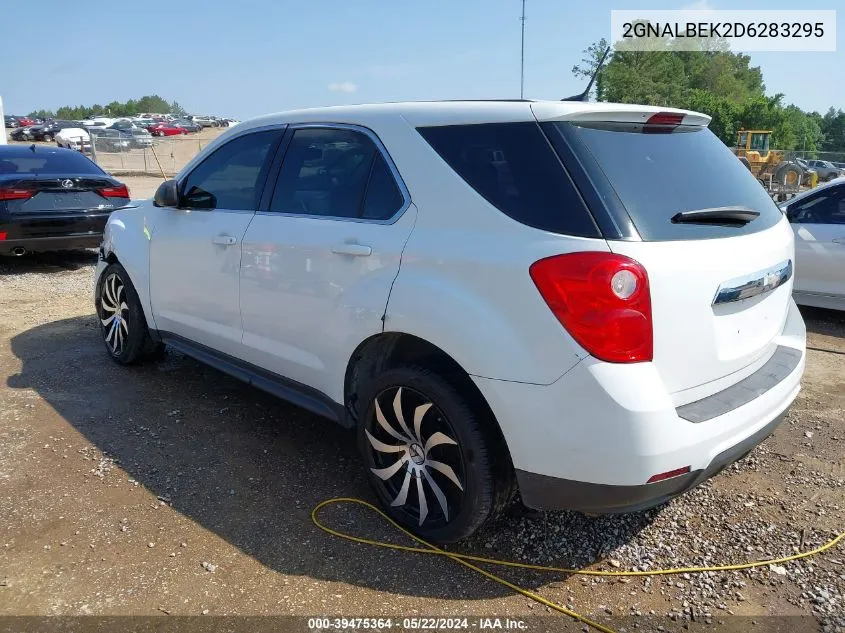 2013 Chevrolet Equinox Ls VIN: 2GNALBEK2D6283295 Lot: 39475364