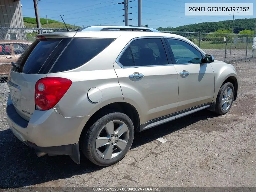 2013 Chevrolet Equinox Ltz VIN: 2GNFLGE35D6397352 Lot: 39571220