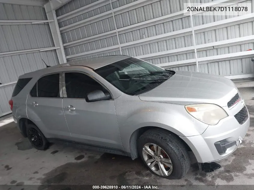 2013 Chevrolet Equinox Ls VIN: 2GNALBEK7D1118078 Lot: 39628910