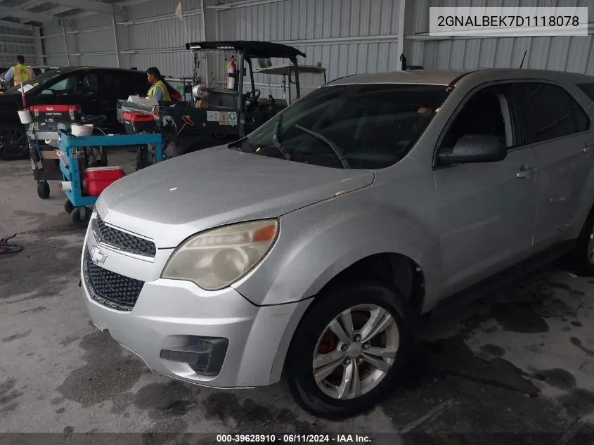 2013 Chevrolet Equinox Ls VIN: 2GNALBEK7D1118078 Lot: 39628910