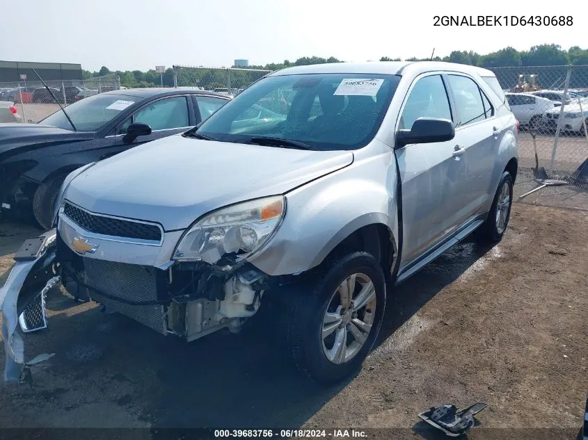 2013 Chevrolet Equinox Ls VIN: 2GNALBEK1D6430688 Lot: 39683756