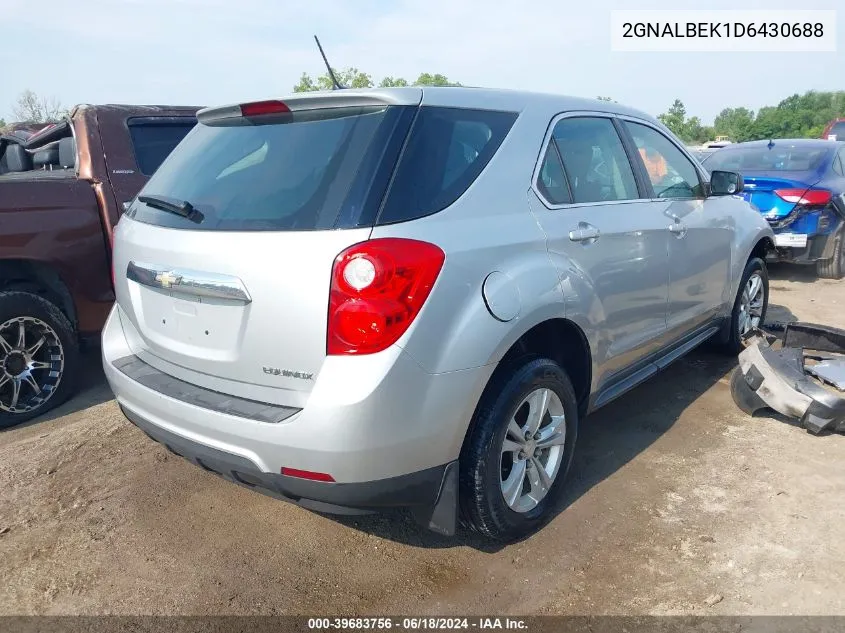 2013 Chevrolet Equinox Ls VIN: 2GNALBEK1D6430688 Lot: 39683756