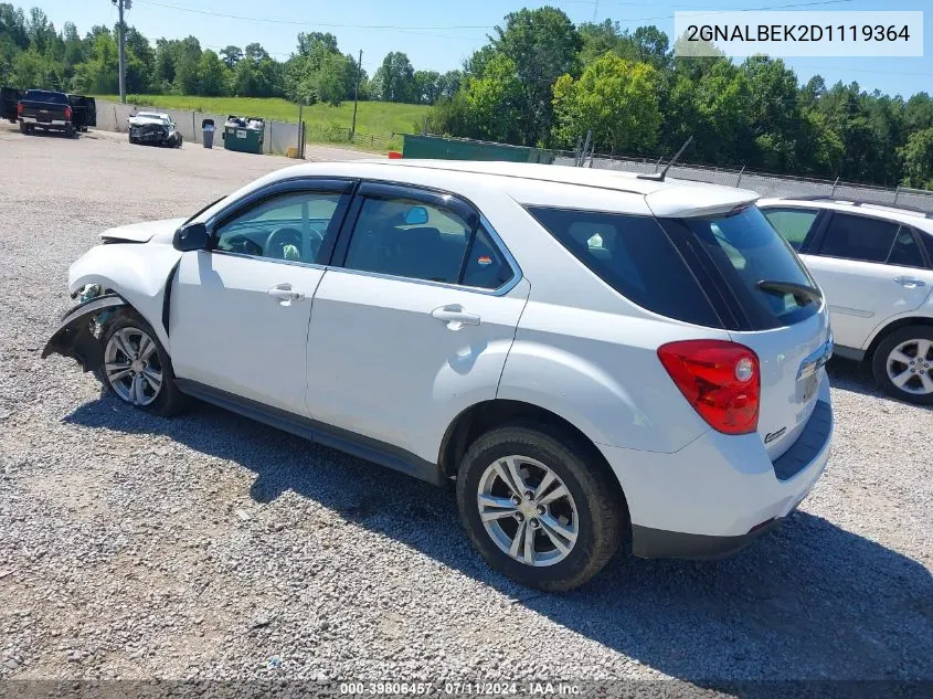 2013 Chevrolet Equinox Ls VIN: 2GNALBEK2D1119364 Lot: 39806457