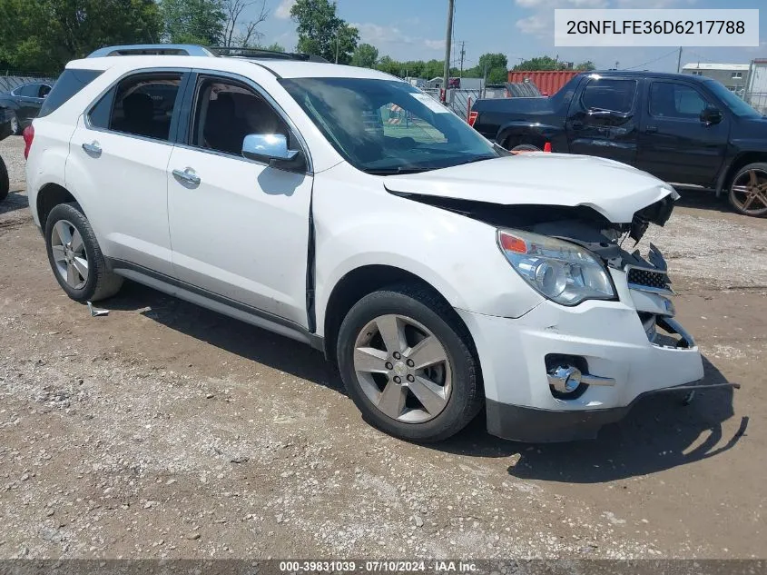 2013 Chevrolet Equinox Ltz VIN: 2GNFLFE36D6217788 Lot: 39831039