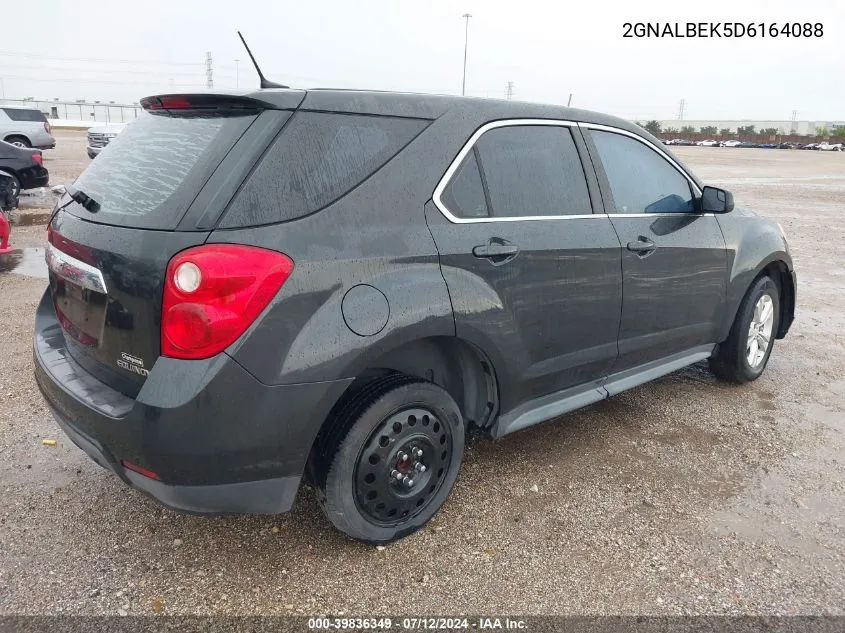 2013 Chevrolet Equinox Ls VIN: 2GNALBEK5D6164088 Lot: 39836349