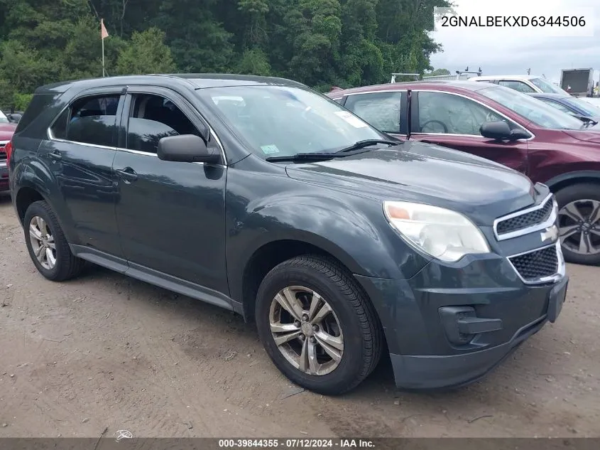 2013 Chevrolet Equinox Ls VIN: 2GNALBEKXD6344506 Lot: 39844355