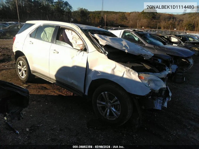 2013 Chevrolet Equinox Ls VIN: 2GNALBEK1D1114480 Lot: 39852374