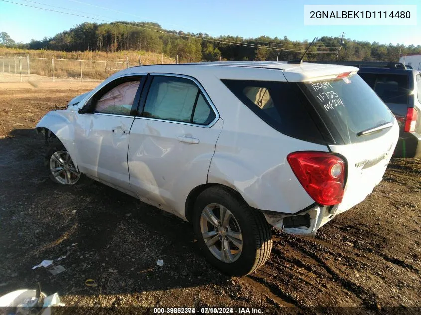 2013 Chevrolet Equinox Ls VIN: 2GNALBEK1D1114480 Lot: 39852374