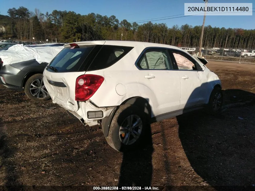 2013 Chevrolet Equinox Ls VIN: 2GNALBEK1D1114480 Lot: 39852374