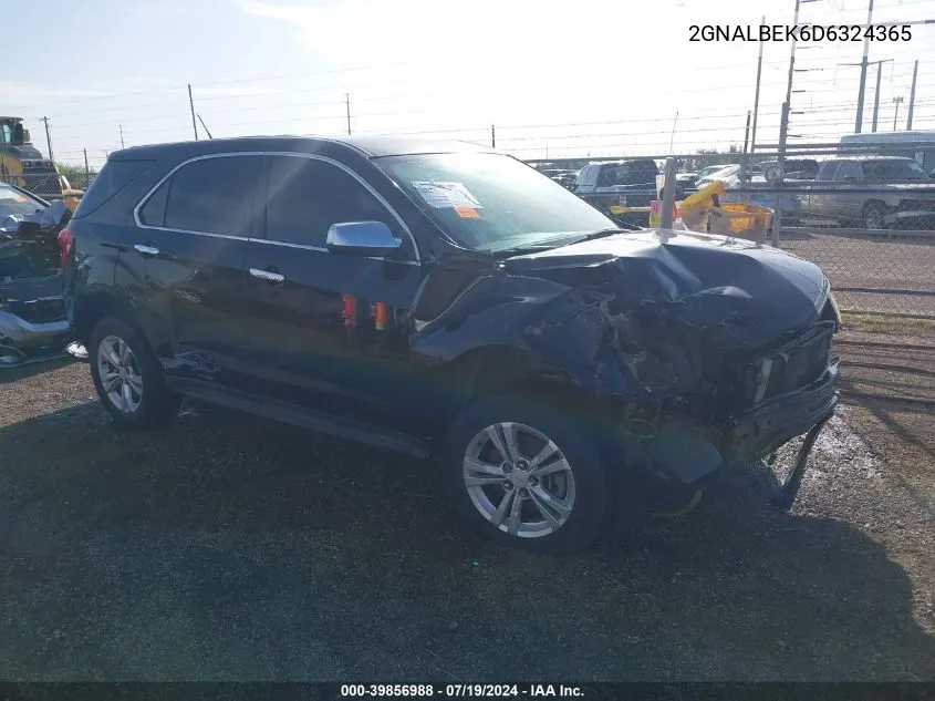 2013 Chevrolet Equinox Ls VIN: 2GNALBEK6D6324365 Lot: 39856988