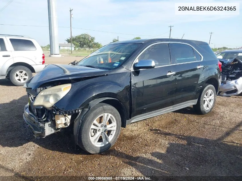 2013 Chevrolet Equinox Ls VIN: 2GNALBEK6D6324365 Lot: 39856988