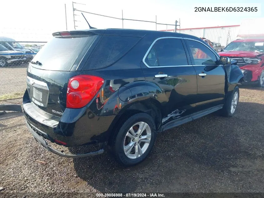 2013 Chevrolet Equinox Ls VIN: 2GNALBEK6D6324365 Lot: 39856988