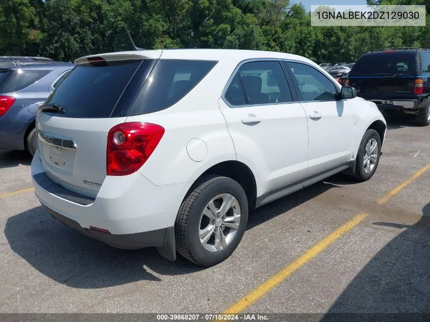 2013 Chevrolet Equinox Ls VIN: 1GNALBEK2DZ129030 Lot: 39868207