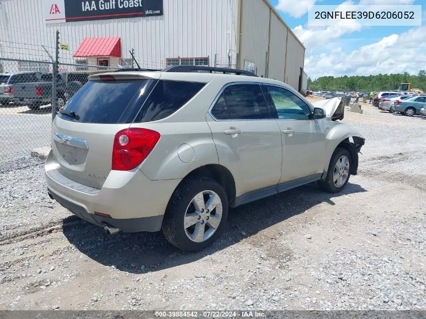 2013 Chevrolet Equinox 1Lt VIN: 2GNFLEE39D6206052 Lot: 39884542