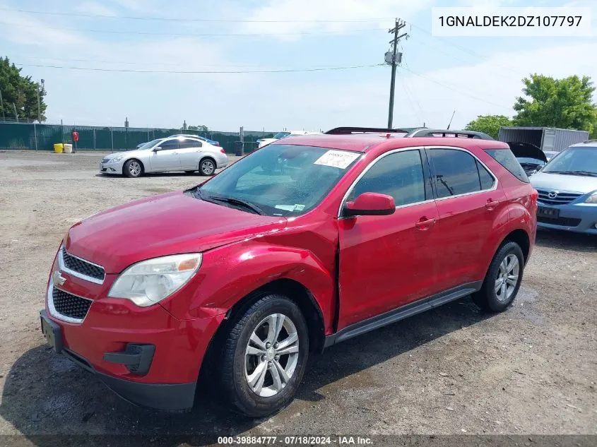 2013 Chevrolet Equinox 1Lt VIN: 1GNALDEK2DZ107797 Lot: 39884777