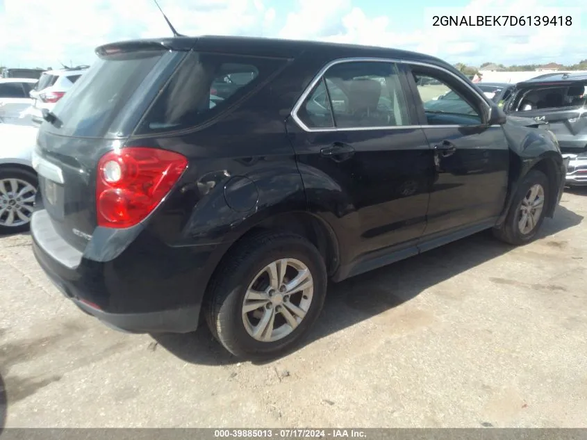 2GNALBEK7D6139418 2013 Chevrolet Equinox Ls