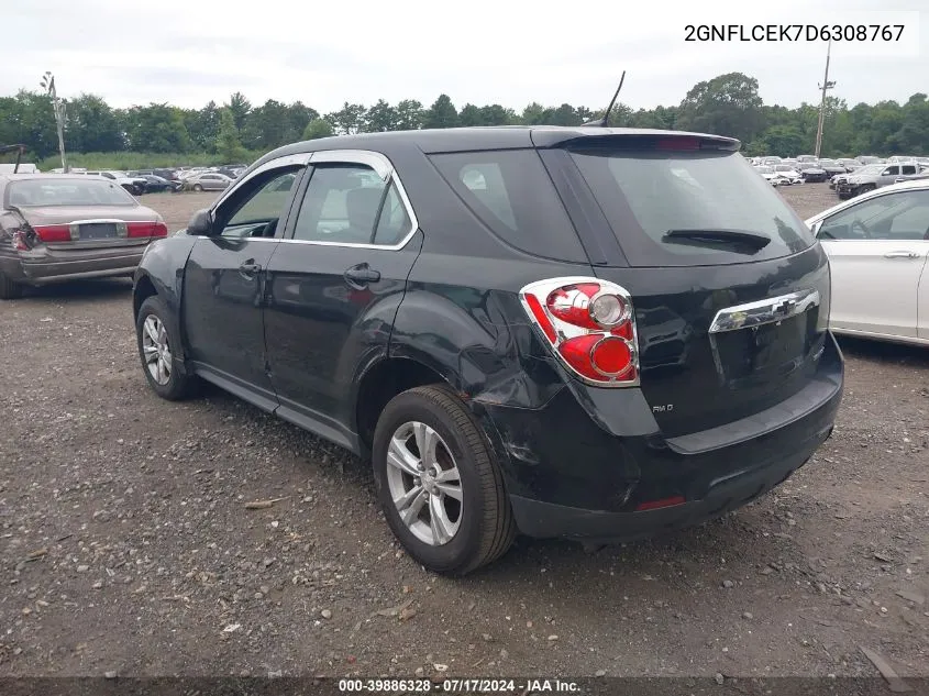 2013 Chevrolet Equinox Ls VIN: 2GNFLCEK7D6308767 Lot: 39886328