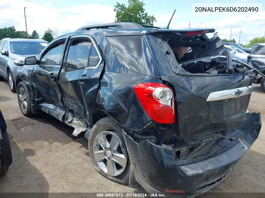 2013 Chevrolet Equinox 2Lt VIN: 2GNALPEK6D6202490 Lot: 39897912