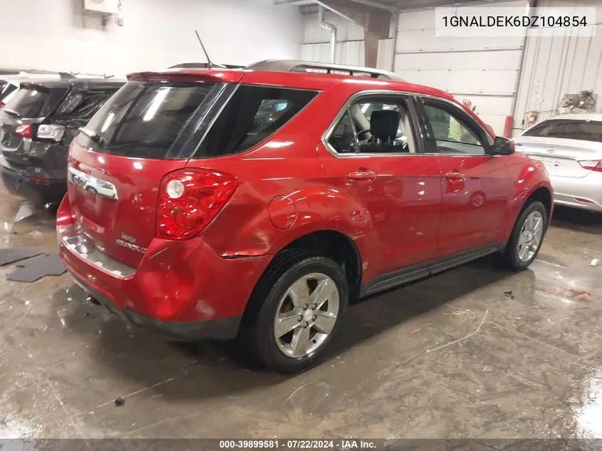 2013 Chevrolet Equinox 1Lt VIN: 1GNALDEK6DZ104854 Lot: 39899581