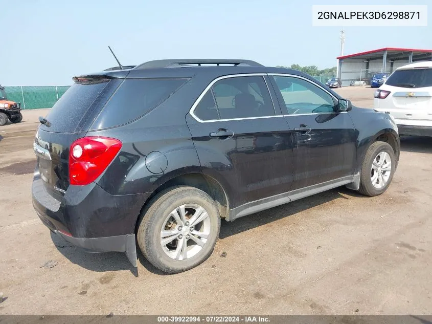 2013 Chevrolet Equinox 2Lt VIN: 2GNALPEK3D6298871 Lot: 39922994