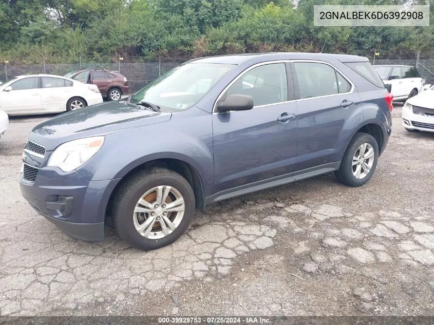 2013 Chevrolet Equinox Ls VIN: 2GNALBEK6D6392908 Lot: 39929753