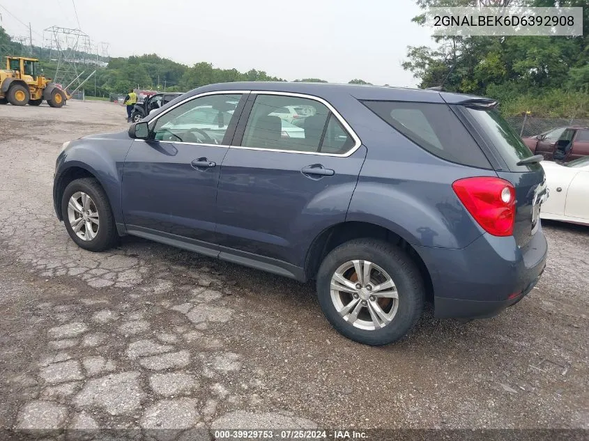 2013 Chevrolet Equinox Ls VIN: 2GNALBEK6D6392908 Lot: 39929753