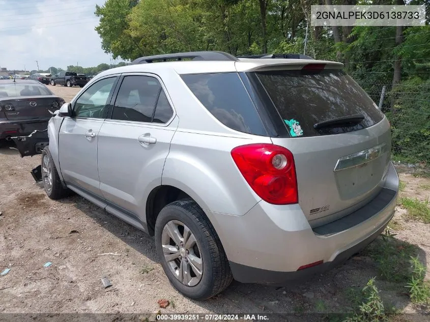 2013 Chevrolet Equinox 2Lt VIN: 2GNALPEK3D6138733 Lot: 39939251