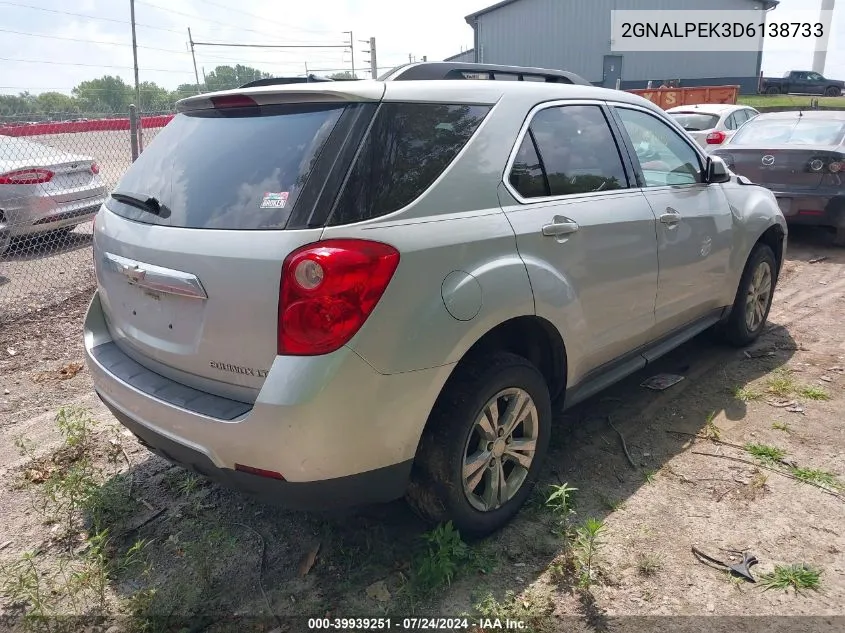 2013 Chevrolet Equinox 2Lt VIN: 2GNALPEK3D6138733 Lot: 39939251