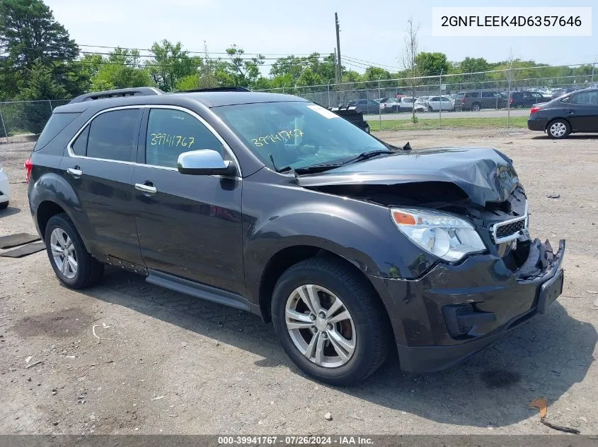 2GNFLEEK4D6357646 2013 Chevrolet Equinox 1Lt