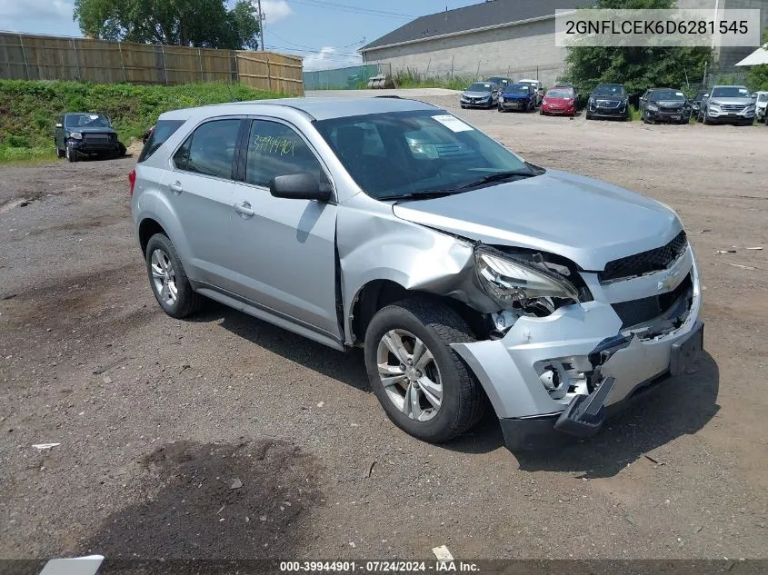 2013 Chevrolet Equinox Ls VIN: 2GNFLCEK6D6281545 Lot: 39944901