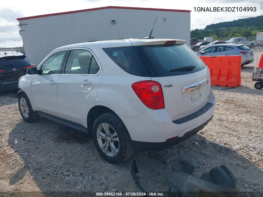 1GNALBEK3DZ104993 2013 Chevrolet Equinox Ls