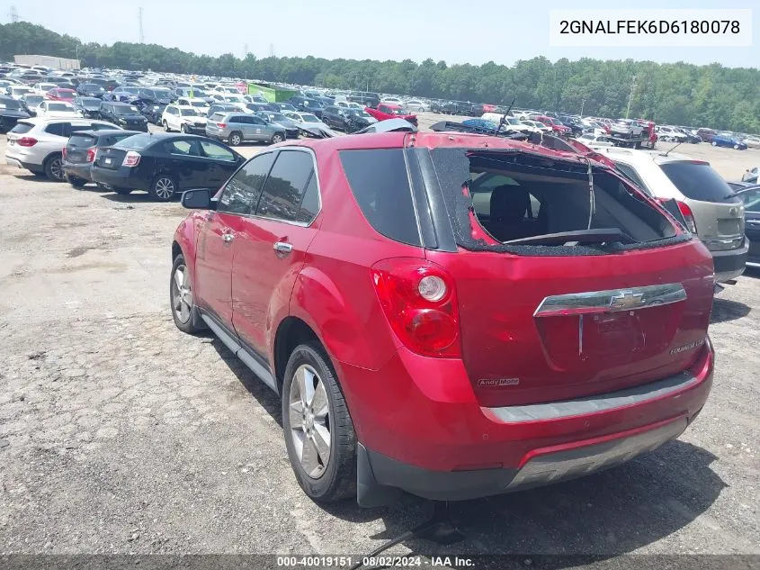 2GNALFEK6D6180078 2013 Chevrolet Equinox Ltz