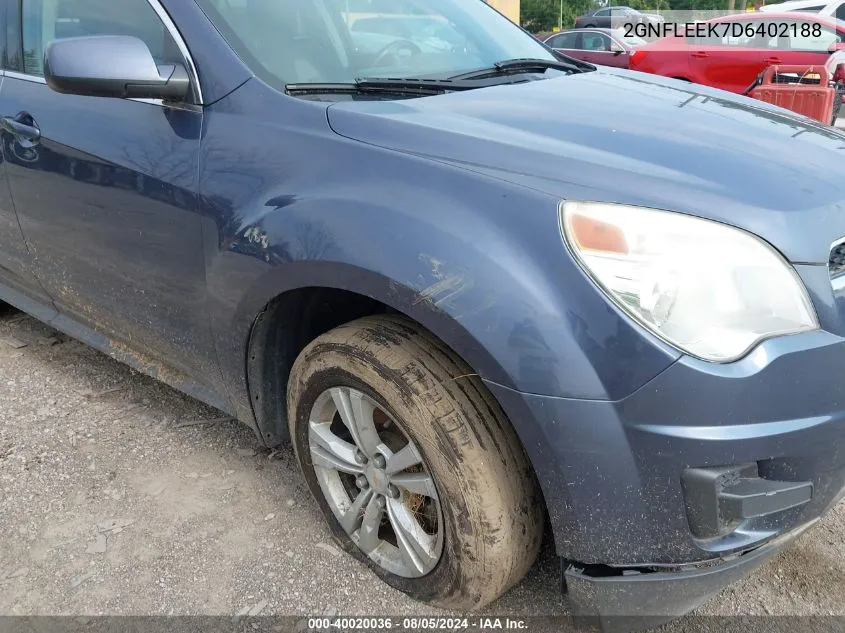 2013 Chevrolet Equinox 1Lt VIN: 2GNFLEEK7D6402188 Lot: 40020036