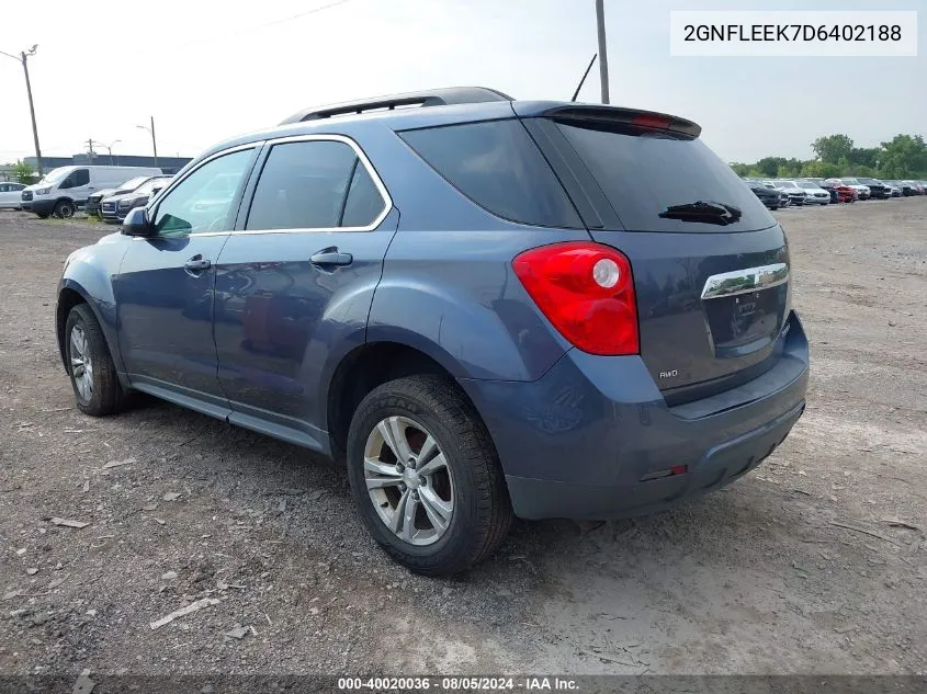 2013 Chevrolet Equinox 1Lt VIN: 2GNFLEEK7D6402188 Lot: 40020036