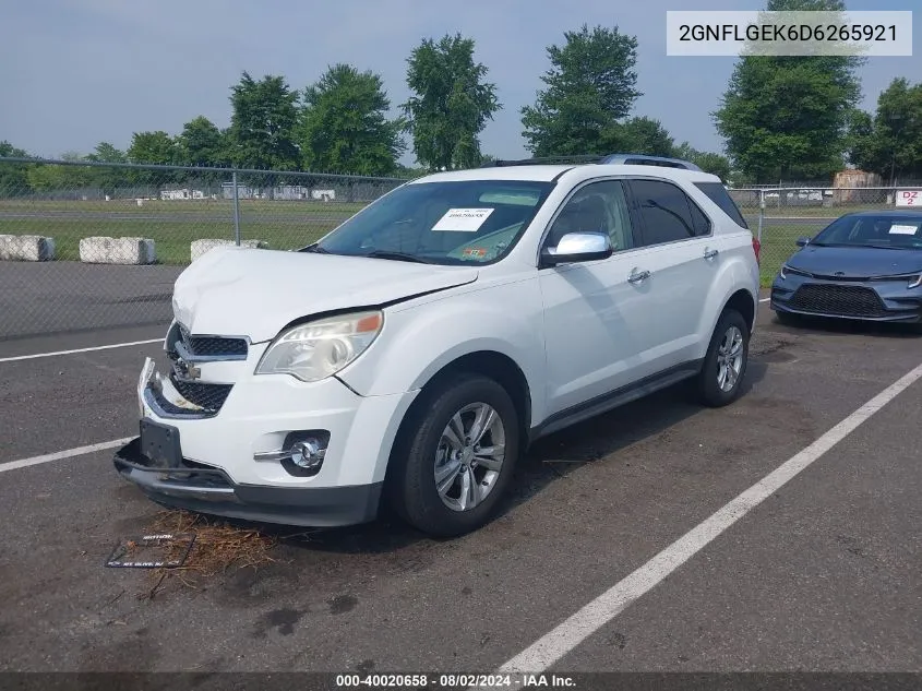 2GNFLGEK6D6265921 2013 Chevrolet Equinox Ltz