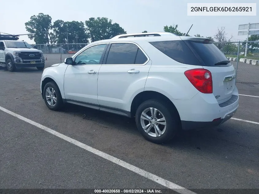 2GNFLGEK6D6265921 2013 Chevrolet Equinox Ltz