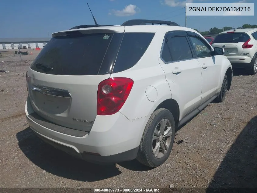 2013 Chevrolet Equinox 1Lt VIN: 2GNALDEK7D6134716 Lot: 40039773