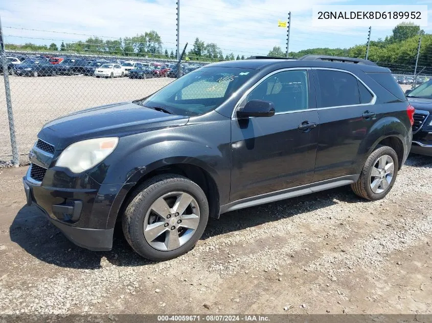 2013 Chevrolet Equinox 1Lt VIN: 2GNALDEK8D6189952 Lot: 40059671