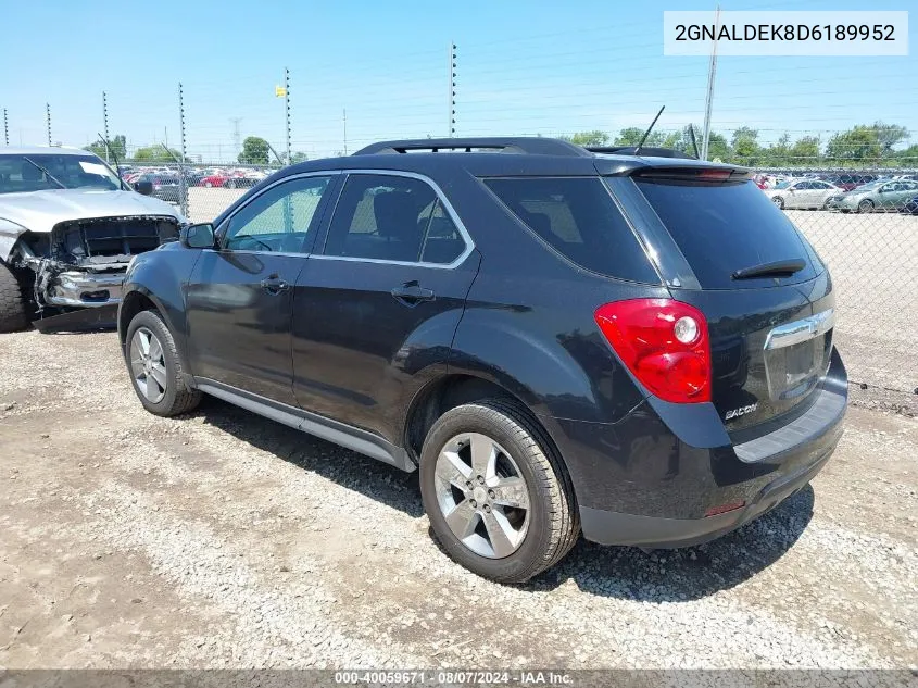 2013 Chevrolet Equinox 1Lt VIN: 2GNALDEK8D6189952 Lot: 40059671