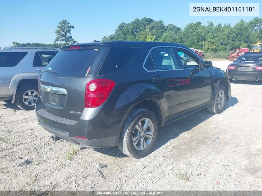 2013 Chevrolet Equinox Ls VIN: 2GNALBEK4D1161101 Lot: 40064917