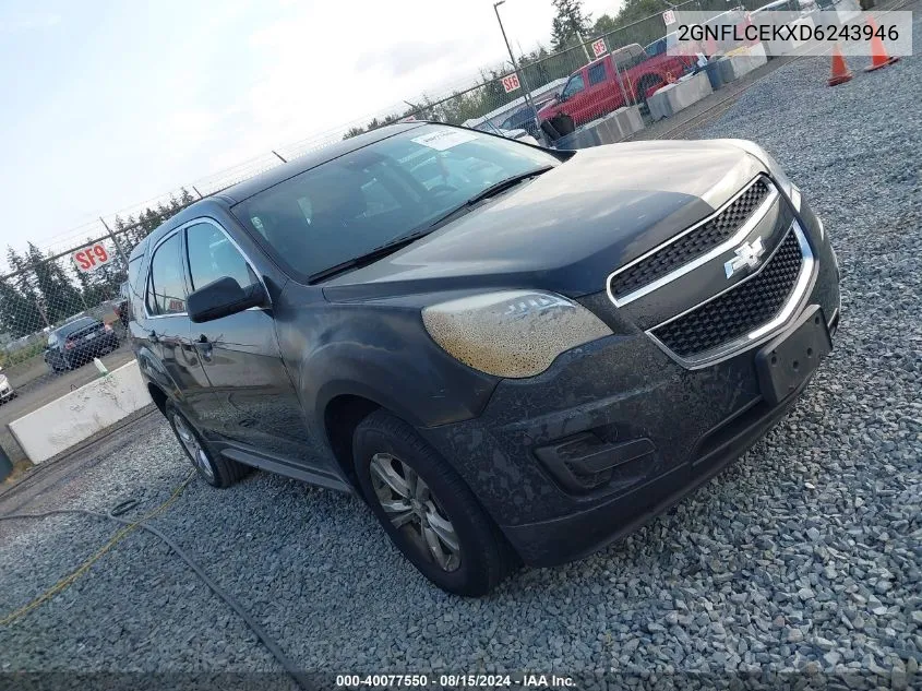 2013 Chevrolet Equinox Ls VIN: 2GNFLCEKXD6243946 Lot: 40077550